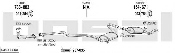 BOSAL 03417450 Система випуску ОГ