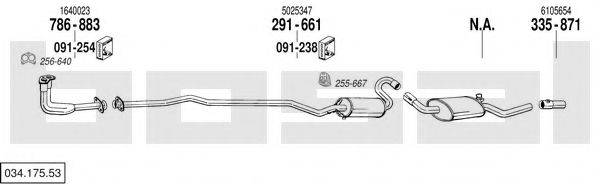 BOSAL 03417553 Система випуску ОГ