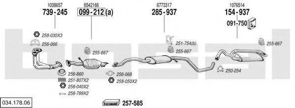 BOSAL 03417806 Система випуску ОГ