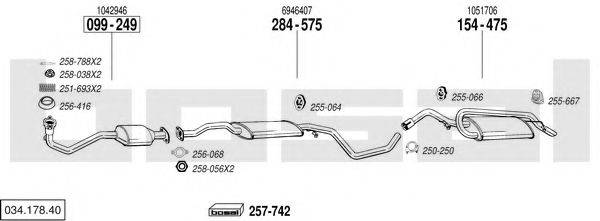 BOSAL 03417840 Система випуску ОГ