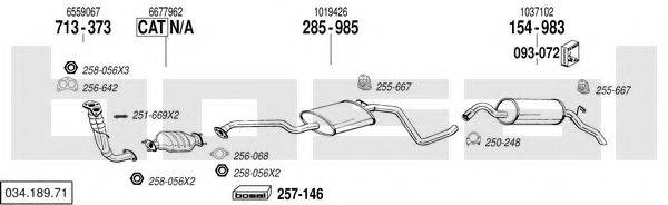 BOSAL 03418971 Система випуску ОГ