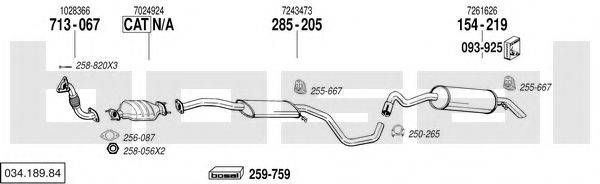 BOSAL 03418984 Система випуску ОГ