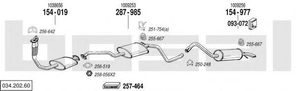 BOSAL 03420260 Система випуску ОГ