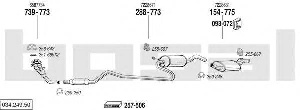 BOSAL 03424950 Система випуску ОГ