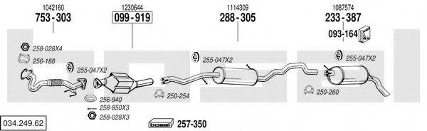 BOSAL 03424962 Система випуску ОГ