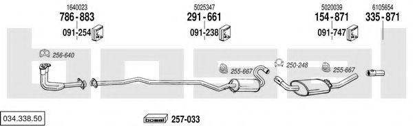 BOSAL 03433850 Система випуску ОГ