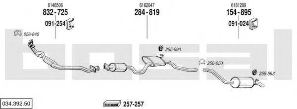 BOSAL 03439250 Система випуску ОГ