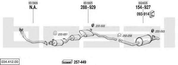 BOSAL 03441200 Система випуску ОГ