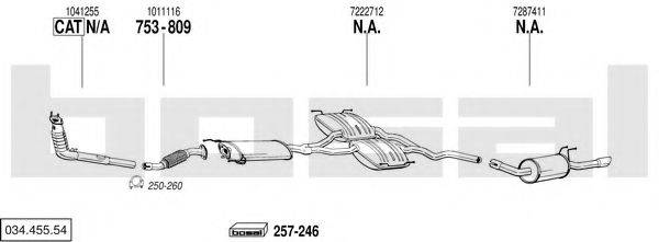 BOSAL 03445554 Система випуску ОГ