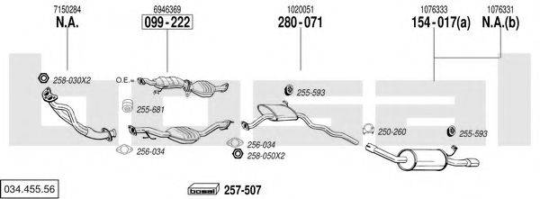 BOSAL 03445556 Система випуску ОГ