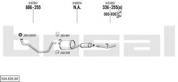 BOSAL 03463560 Система випуску ОГ