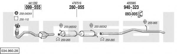 BOSAL 03496028 Система випуску ОГ