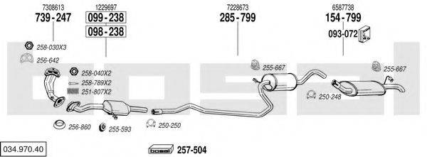 BOSAL 03497040 Система випуску ОГ