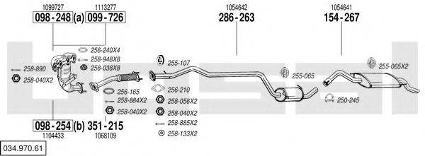 BOSAL 03497061 Система випуску ОГ