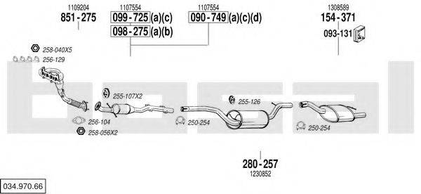 BOSAL 03497066 Система випуску ОГ