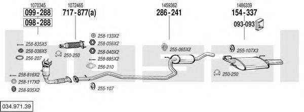 BOSAL 03497139 Система випуску ОГ