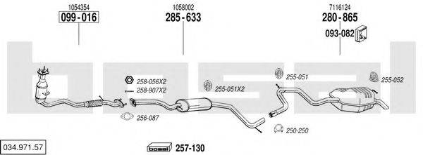 BOSAL 03497157 Система випуску ОГ