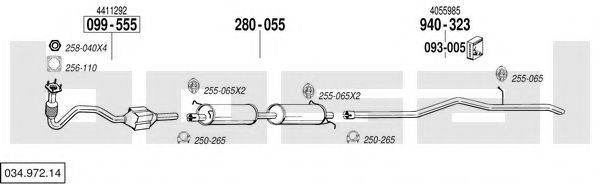 BOSAL 03497214 Система випуску ОГ