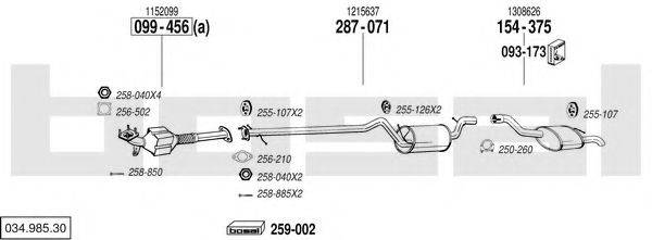 BOSAL 03498530 Система випуску ОГ