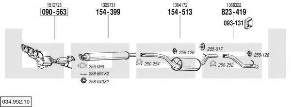 BOSAL 03499210 Система випуску ОГ