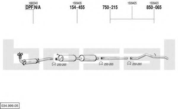 BOSAL 03499905 Система випуску ОГ