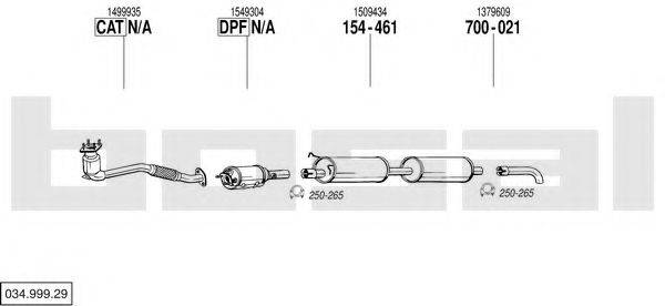BOSAL 03499929 Система випуску ОГ
