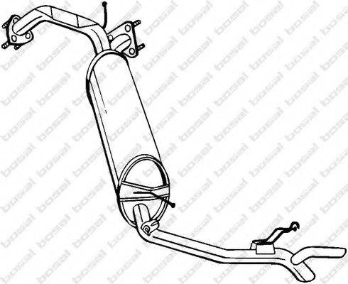 BOSAL 282975 Глушник вихлопних газів кінцевий