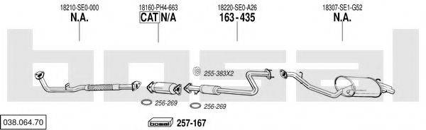 BOSAL 03806470 Система випуску ОГ