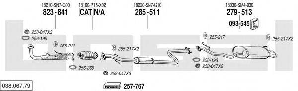 BOSAL 03806779 Система випуску ОГ