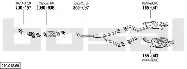 BOSAL 04001256 Система випуску ОГ