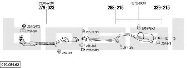 BOSAL 04005462 Система випуску ОГ