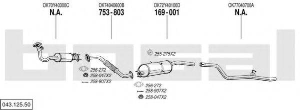 BOSAL 04312550 Система випуску ОГ