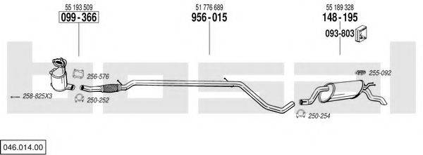 BOSAL 04601400 Система випуску ОГ