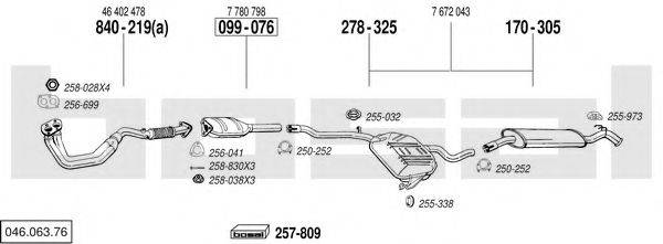 BOSAL 04606376 Система випуску ОГ