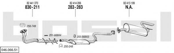 BOSAL 04606651 Система випуску ОГ