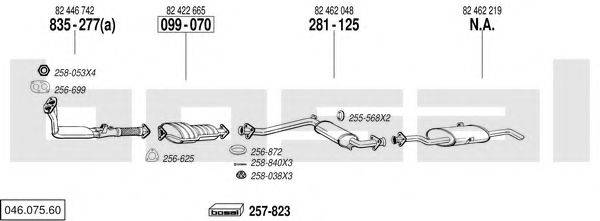 BOSAL 04607560 Система випуску ОГ