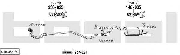 BOSAL 04608450 Система випуску ОГ