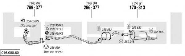 BOSAL 04608860 Система випуску ОГ