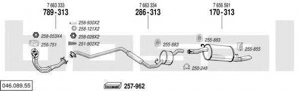 BOSAL 04608955 Система випуску ОГ