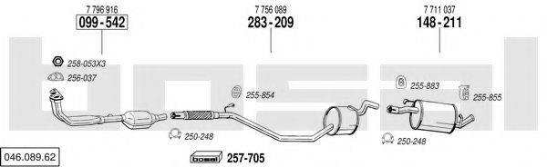 BOSAL 04608962 Система випуску ОГ