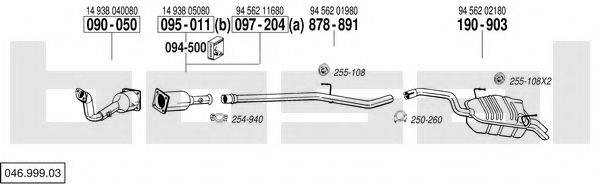 BOSAL 04699903 Система випуску ОГ