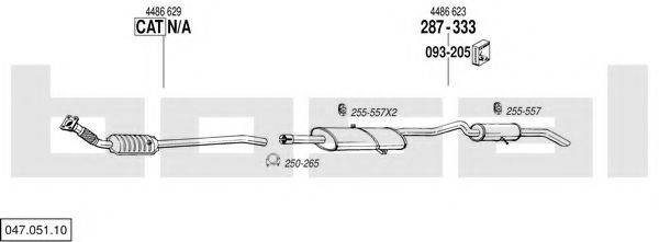 BOSAL 04705110 Система випуску ОГ