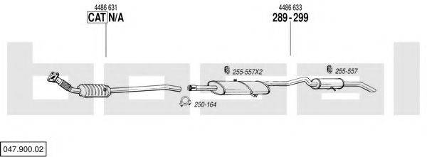 BOSAL 04790002 Система випуску ОГ