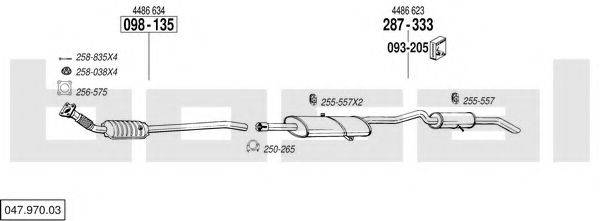 BOSAL 04797003 Система випуску ОГ