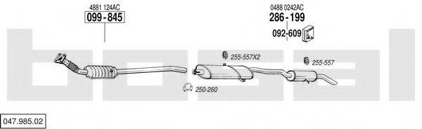 BOSAL 04798502 Система випуску ОГ