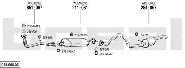 BOSAL 04896003 Система випуску ОГ