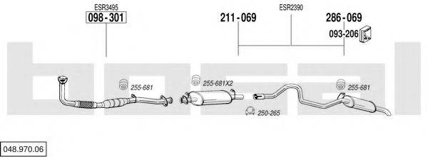 BOSAL 04897006 Система випуску ОГ