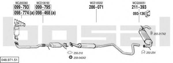 BOSAL 04897151 Система випуску ОГ