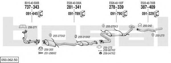 BOSAL 05006250 Система випуску ОГ