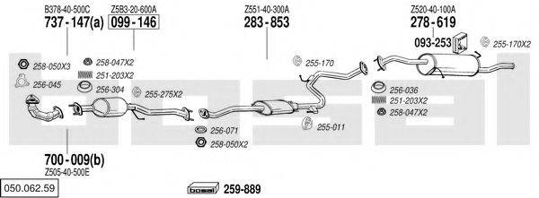 BOSAL 05006259 Система випуску ОГ